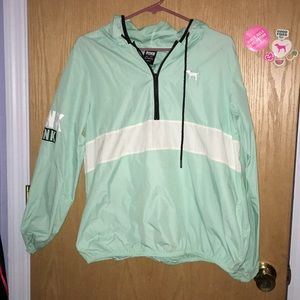 PINK mint 1/4 zip anorak